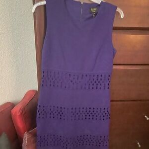 Laundry By Shelli Segal Purple Sheath Midi Dress